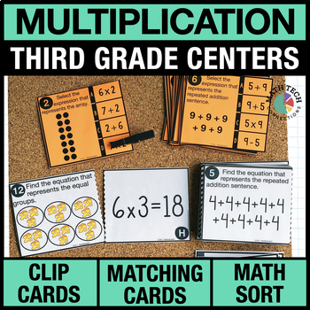 Preview of 3rd Grade Multiplication Centers - Math Games | 3rd Grade Task Cards