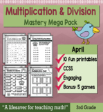3rd Grade Multiplication Division "Mastery Pack" for April
