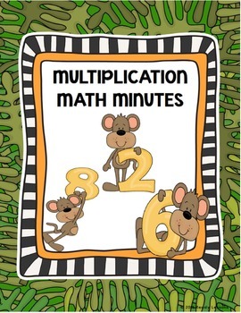 Preview of 3rd Grade Multiplication Facts 0-12 Fluency Practice Timed Test Worksheets