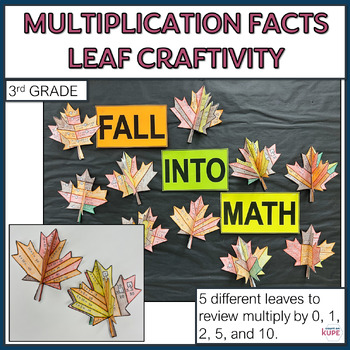 Preview of 3rd Grade Multiplication Facts Activity, Fall Leaf Craftivity