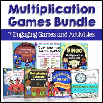 Preview of 3rd Grade Multiplication Facts Games and Center Activities