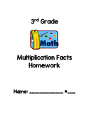3rd Grade Multiplication Facts Homework (Drill and Practice)