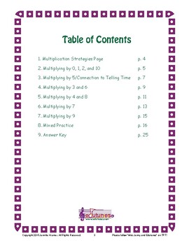 3rd grade multiplication fluency review packet digital activity