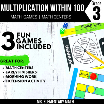 3rd Grade Multiplication Games and Centers by Mr Elementary Math