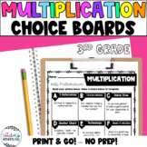 3rd Grade- Multiplication Math Menus - Choice Boards and A