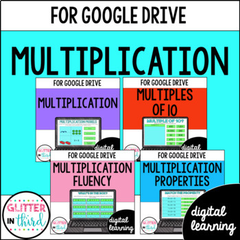 Preview of 3rd Grade Multiplication Practice Activities for Google Classroom BUNDLE