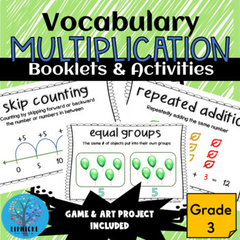 Preview of 3rd Grade - Multiplication Vocabulary Book & Math Activities