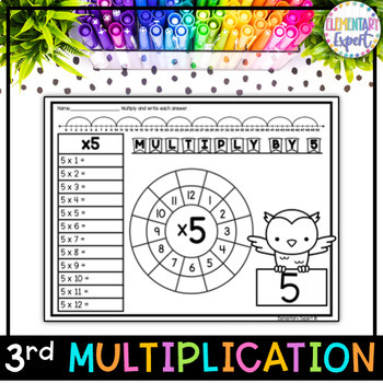 Preview of 3rd Grade Multiplication Worksheet Pack - Easy Print and Go Activities