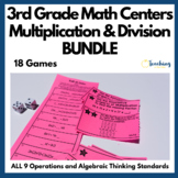 3rd Grade Multiplication and Division Center Games BUNDLE