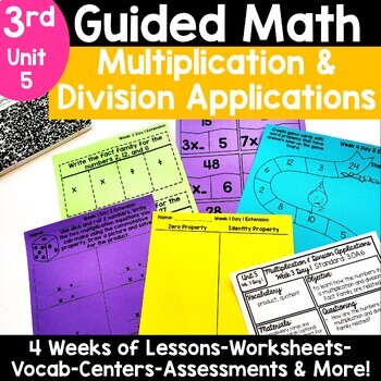 Preview of 3rd Grade Multiplication and Division Properties Word Problems Fact Families
