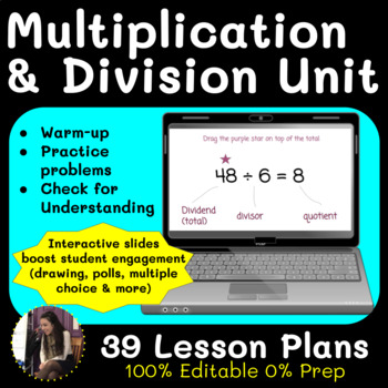 Preview of 3rd Grade Multiplication and Division Unit