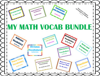 Preview of 3rd Grade My Math Vocabulary Bundle