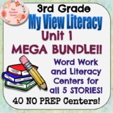 3rd Grade My View Literacy Unit 1 MEGA BUNDLE!! Centers fo