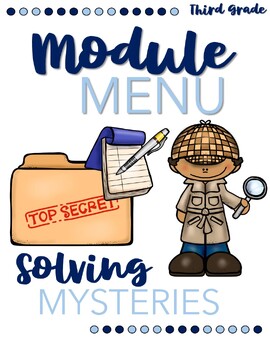 Preview of 3rd Grade Mysteries Module Menu