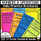 3rd Grade NBT Math Review Daily Practice Brochures | Round