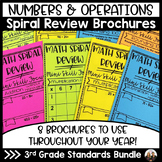 3rd Grade NBT Math Spiral Review Brochures | Rounding, Add