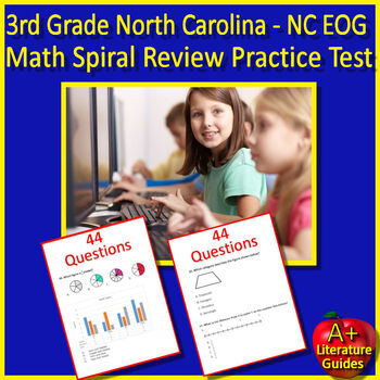 Preview of 3rd Grade NC EOG Math Practice Tests (North Carolina End of Grade Review)