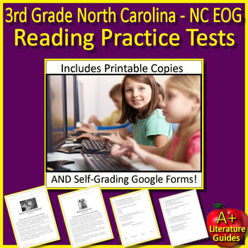 Preview of 3rd Grade NC EOG Reading Practice Tests (North Carolina End of Grade Review)