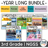3rd Grade - NGSS Science Bundle - YEAR LONG Curriculum - F