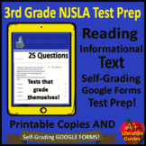 3rd Grade NJSLA Reading Informational Text Test Prep Print