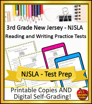 Preview of 3rd Grade NJSLA Reading and Writing Practice Tests - New Jersey Test Prep