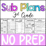 3rd Grade - NO PREP - Sub Plans