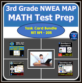 3rd Grade NWEA MAP MATH Test Prep Task Card Bundle, Practi