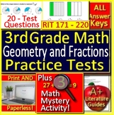 3rd Grade NWEA MAP Math Practice Tests  - Geometry and Fra