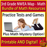 3rd Grade NWEA MAP Math Test Prep + Games RIT 171 - 220 SELF-GRADING GOOGLE