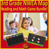 3rd Grade NWEA MAP Test Prep Math & Reading Games Bundle (6)  Distance Learning