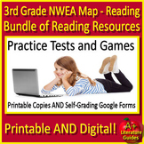 3rd Grade NWEA MAP Reading Test Prep Practice Tests & Games - SELF-GRADING!
