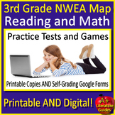 3rd Grade NWEA MAP  Reading & Math Practice Tests & Games Bundle! SELF-GRADING!