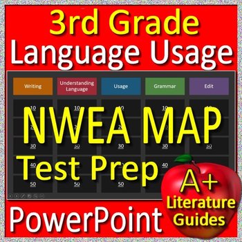 Preview of 3rd Grade NWEA Map Test Prep Language Usage and Writing Game RIT Bands 181 - 210