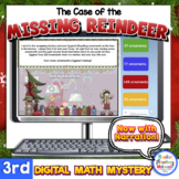 3rd Grade Narrated Digital Missing Reindeer Math Mystery D