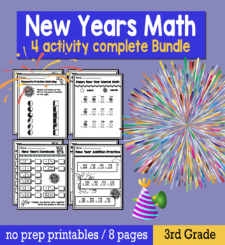 Preview of 3rd Grade New Years 2023 Math Packet