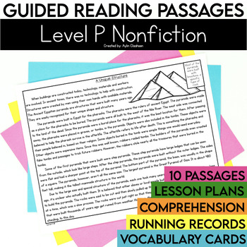 Preview of 3rd Grade Nonfiction Guided Reading Comprehension Passages and Questions Level P