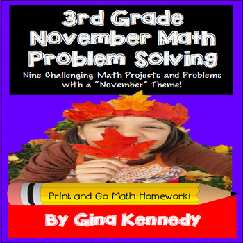 Preview of 3rd Grade November Math Projects, Problem-Solving