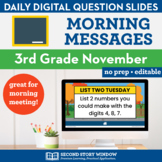 3rd Grade November Morning Meeting Messages Slides • Googl