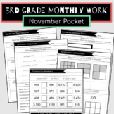 3rd Grade November Packet: Morning Work, Extra Practice, Homework