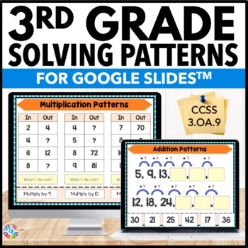 Preview of Growing & Shrinking Number Patterns Math Worksheets Input Output Table 3rd Grade