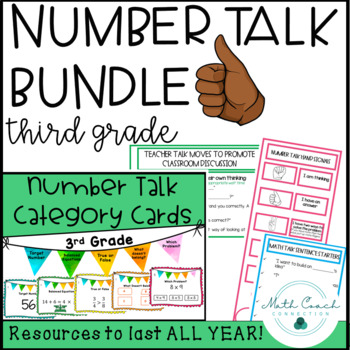 Preview of 3rd Grade Number Talk BUNDLE | Third Grade Math Fact Fluency