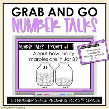 Preview of Number Talks 3rd Grade Number Sense Mental Math Yearlong Fluency Bundle