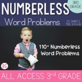 3rd Grade Numberless Word Problems All Access Bundle