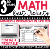 3rd Grade Numbers & Operations in Base Ten Exit Tickets (E