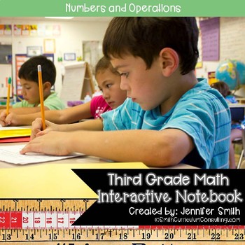Preview of Third Grade Math Numbers and Operations Interactive Notebook