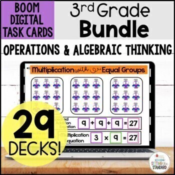 Preview of Boom Card Multiplication and Division Bundle