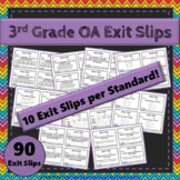 3rd Grade OA Exit Slips/Tickets ★ Operations & Algebraic T