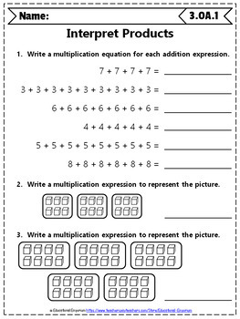 3rd grade oa worksheets 3rd grade math worksheets operations algebraic