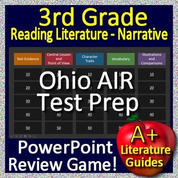 Preview of 3rd Grade OST Ohio State Test Prep ELA Reading Literature Game AIR