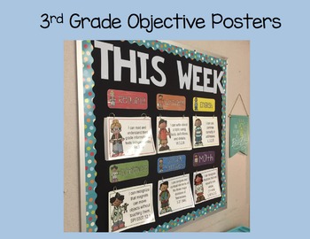 Preview of 3rd Grade Objective Posters